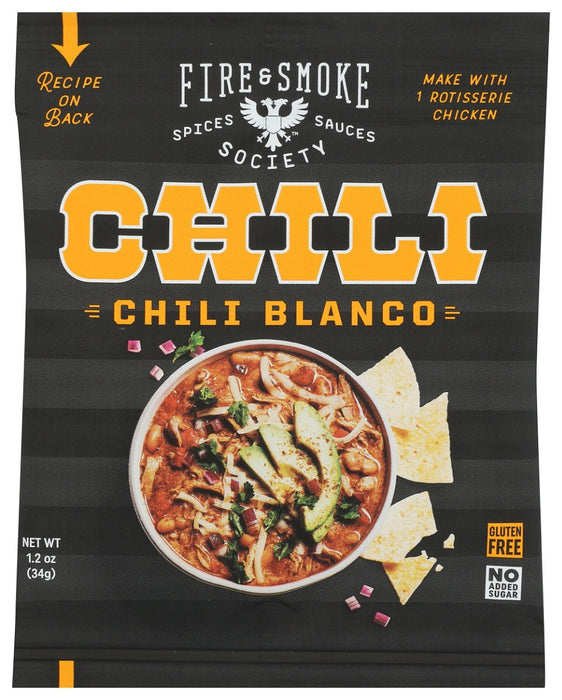 FIRE AND SMOKE: Seasoning Chili Blanco, 1.2 OZ