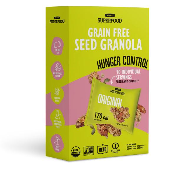 PLANET SUPERFOODS: Hunger Control Original Seed Granola Snack, 10.6 oz