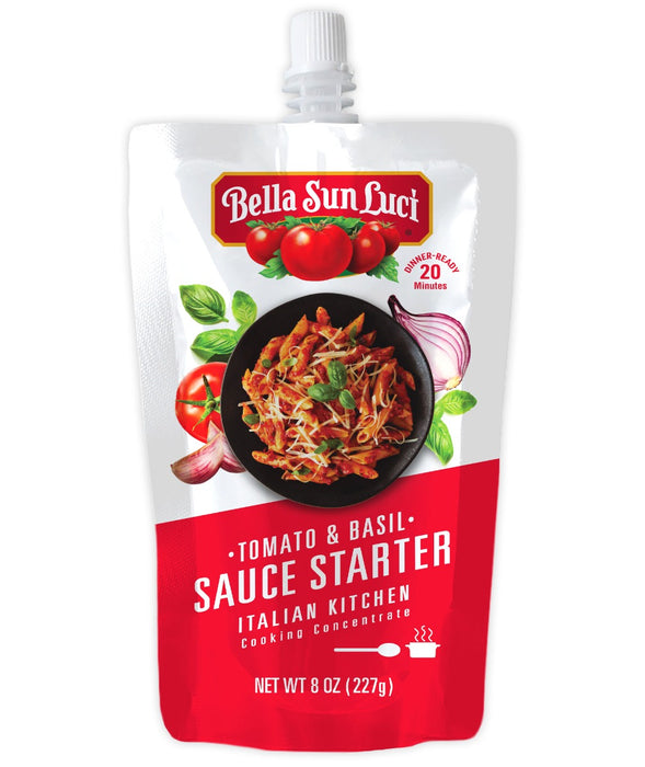 BELLA SUN LUCI: Tomato and Basil Sauce Starter, 8 oz