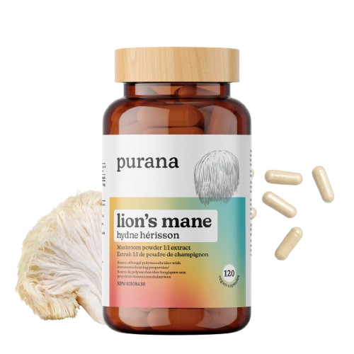 PURANA: Lions Mane 1 1 Capsules, 120 vc