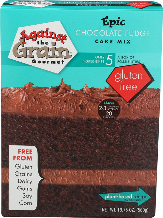 AGAINST THE GRAIN: Epic Chocolate Fudge Cake Mix, 19.75 oz