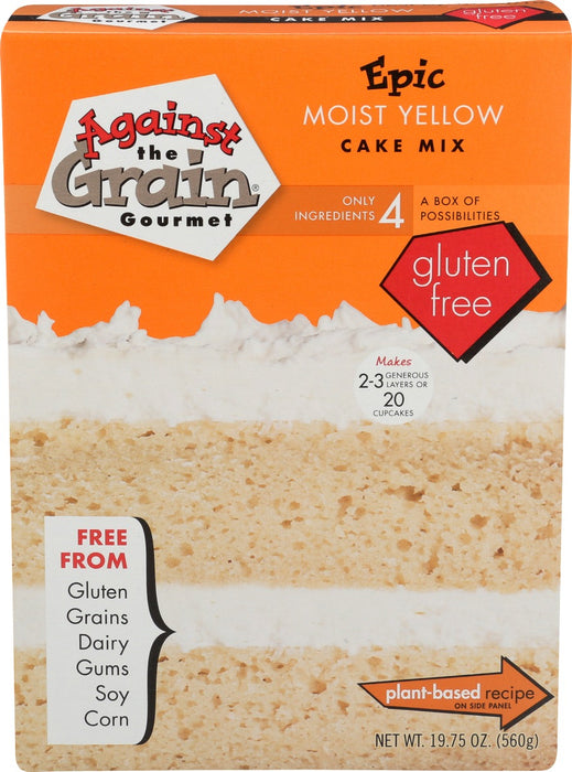 AGAINST THE GRAIN: Epic Moist Yellow Cake Mix, 19.75 oz