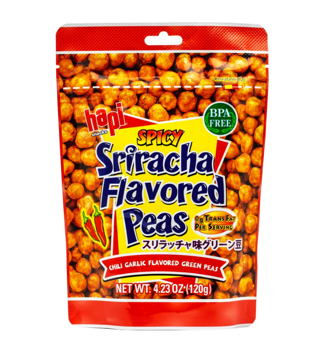 HAPI: Spicy Sriracha Peas, 4.23 oz
