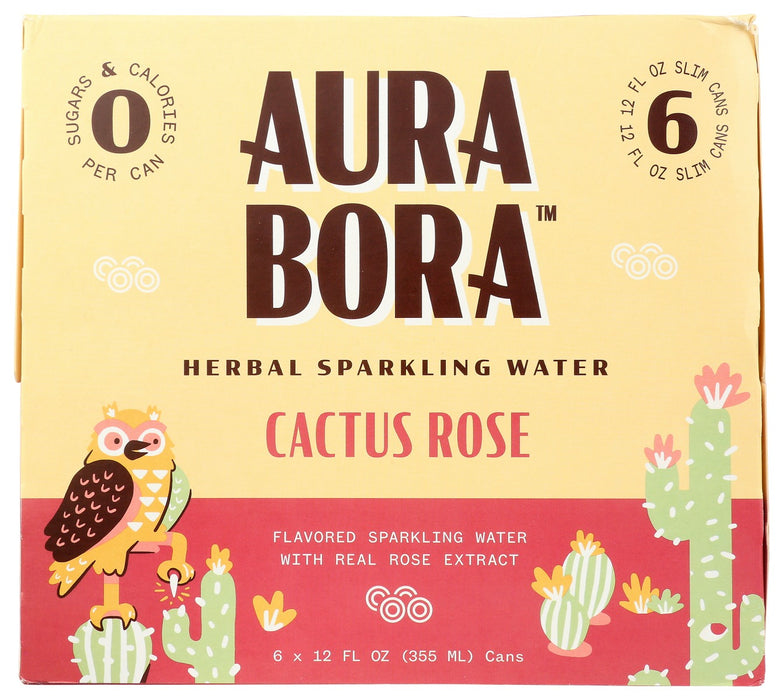 AURA BORA: Cactus Rose Herbal Sparkling Water, 72 fo