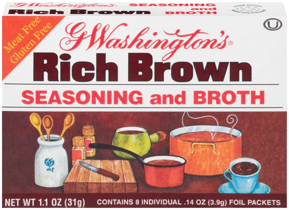 GEORGE WASHINGTON: Rich Brown Seasoning and Broth, 1.1 oz