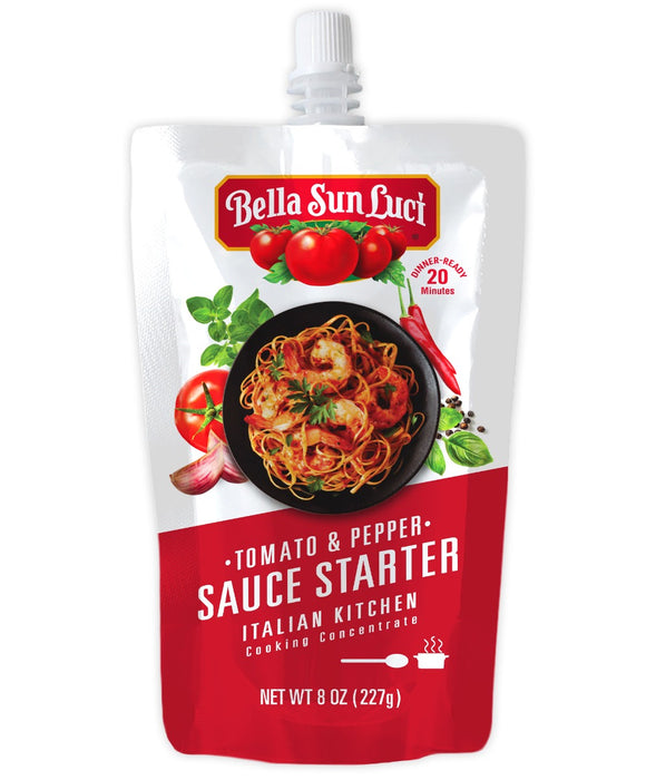 BELLA SUN LUCI: Tomato and Pepper Sauce Starter, 8 oz