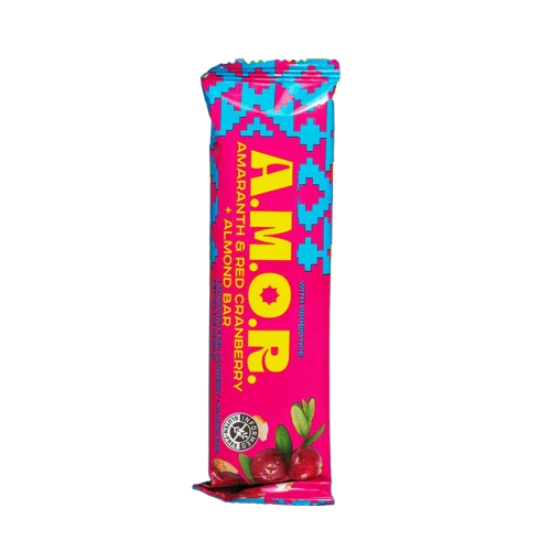 AMOR: Red Cranberry and Almond Amaranth Bar Single, 1.05 oz