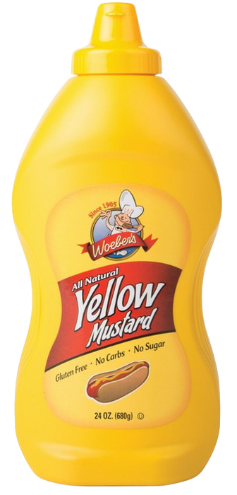 WOEBER: Squeezable Yellow Mustard, 24 oz