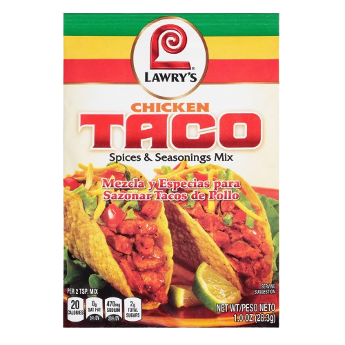 LAWRYS: Chicken Taco Spices and Seasonings, 1 oz