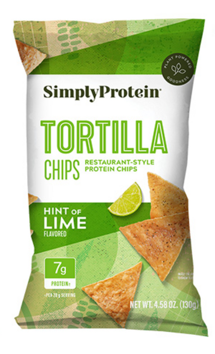 SIMPLYPROTEIN: Hint Of Lime Tortilla Chips, 4.58 oz