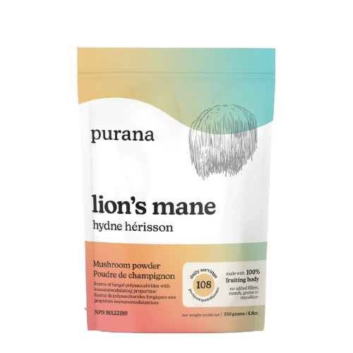 PURANA: Lions Mane 1:1 Powder, 250 gm
