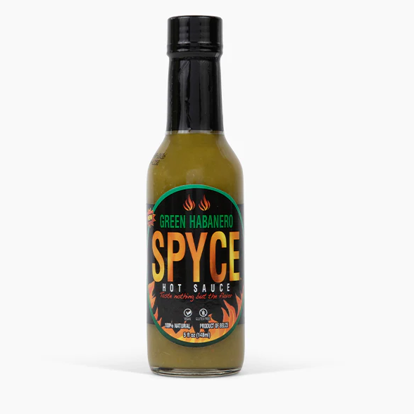 SPYCE HOT SAUCE: Green Habanero Sauce, 5 fo