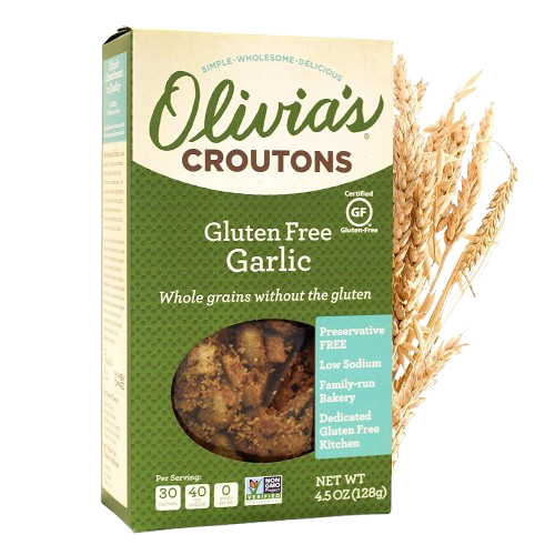 OLIVIAS CROUTONS: Gluten Free Garlic Croutons, 4.5 oz