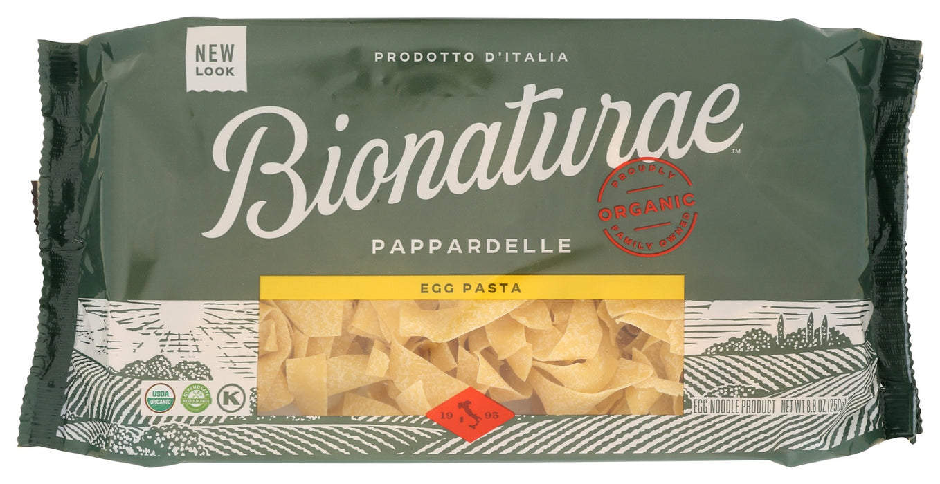 BIONATURAE: Organic Traditional Egg Pappardelle Pasta, 8.8 oz