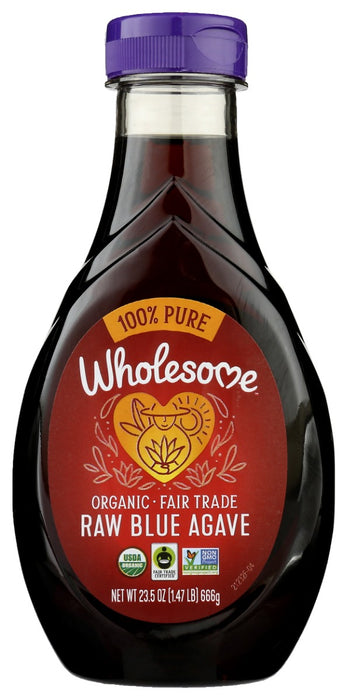 WHOLESOME: Organic Fair Trade Raw Blue Agave, 23.5 oz