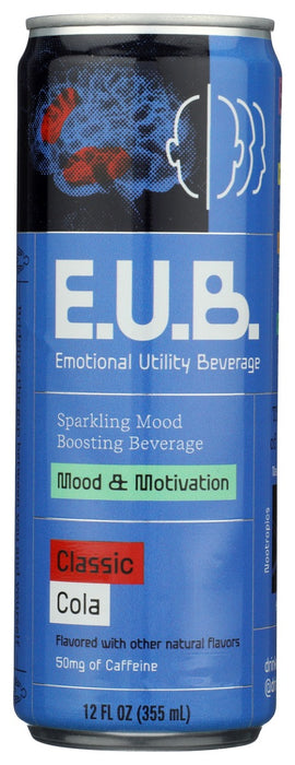 EMOTIONAL UTILITY BEVERAGE: Classic Cola Mood and Motivation Beverage, 12 fo