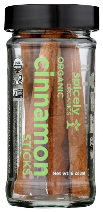 SPICELY ORGANICS: Organic Cinnamon Sticks Jar, 6 pc