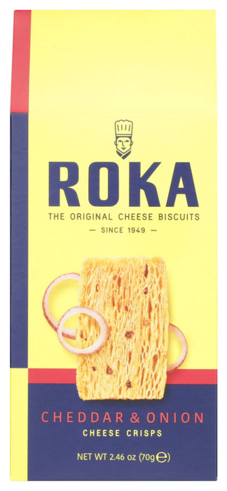 ROKA: Cheese Crispies Cheddar Cheese With Onion, 2.46 oz