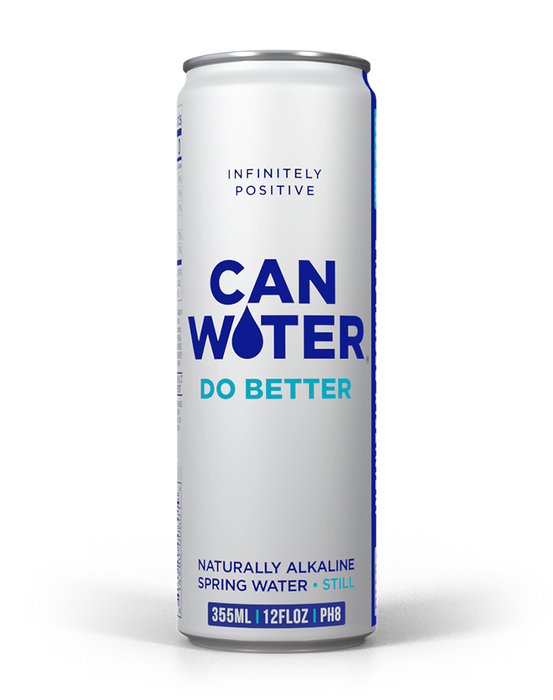CAN WATER: Naturally Alkaline Spring Water, 12 fo