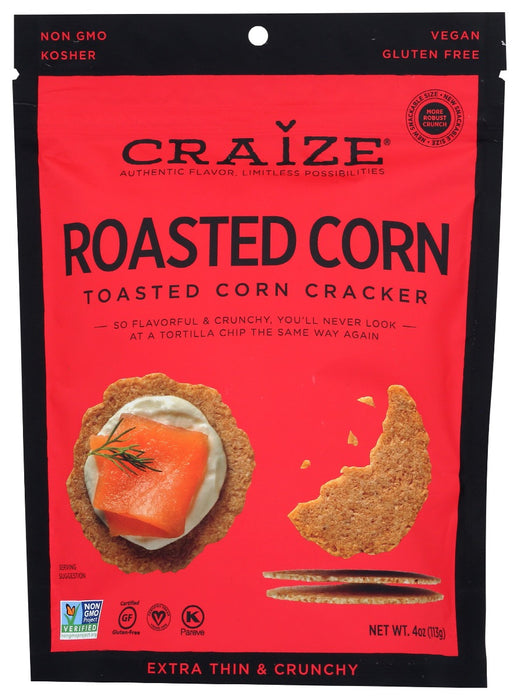 CRAIZE: Roasted Corn Crackers, 4 oz