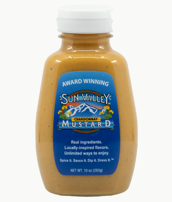 SUN VALLEY MUSTARD: Chardonnay Mustard Squeeze, 10 oz