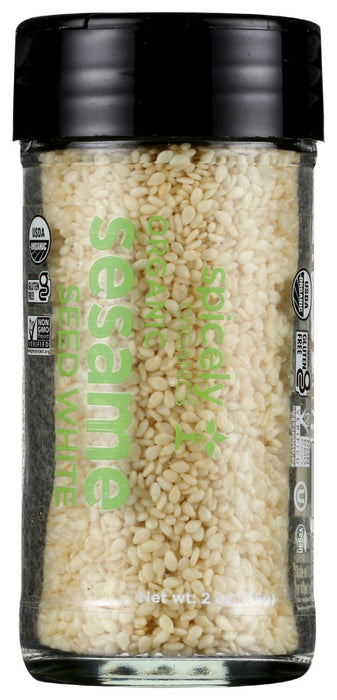SPICELY ORGANICS: Organic Sesame Seed White Jar, 2 oz