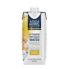 AQUA NOBEL: Water Lemon And Ginger, 16.9 fo