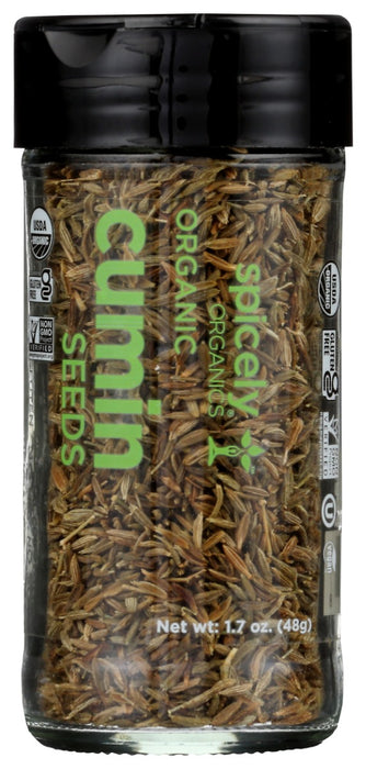 SPICELY ORGANICS: Organic Cumin Seeds Jar, 1.7 oz