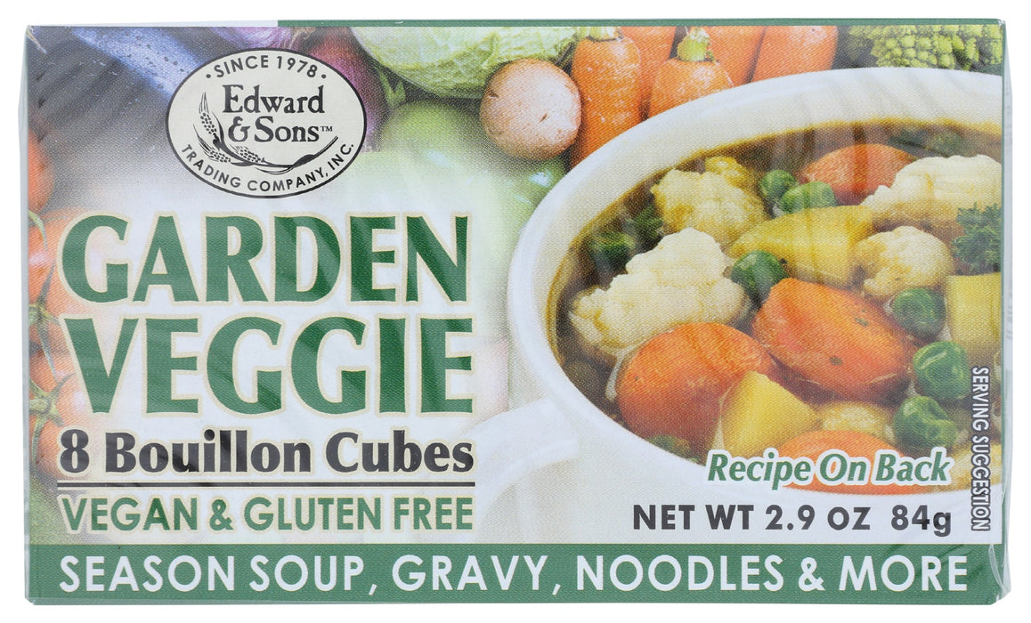 EDWARD & SONS: Garden Veggie Bouillon Cubes, 2.9 oz