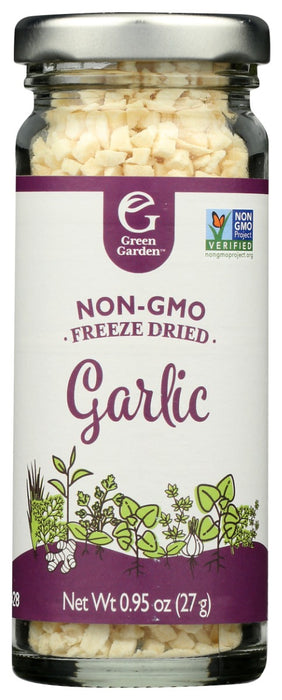 GREEN GARDEN: Non GMO Garlic Freeze Dried Herbs, 0.95 oz