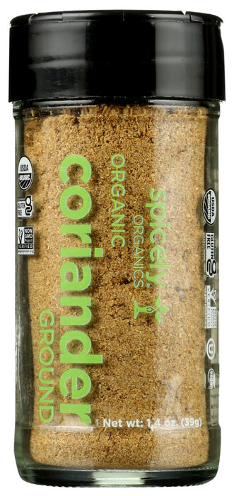 SPICELY ORGANICS: Organic Coriander Ground Jar, 1.4 oz