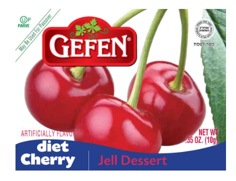 GEFEN: Diet Cherry Jello, 0.35 oz