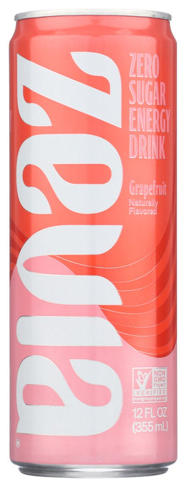 ZEVIA: Grapefruit Energy Drink, 12 fo