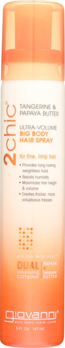GIOVANNI COSMETICS: 2Chic Ultra Volume Big Body Hair Spray, 5 oz