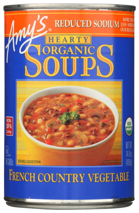 AMYS: Organic Hearty French Country Vegetable Soup Reduced Sodium, 14.4 oz