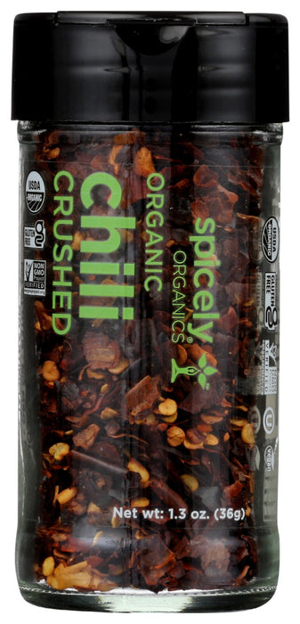 SPICELY ORGANICS: Organic Chili Pepper Crushed Jar, 1.3 oz