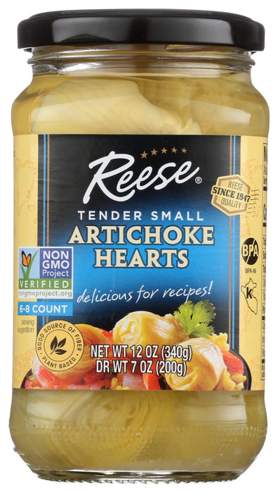 REESE: Small Artichokes In Glass, 12 oz