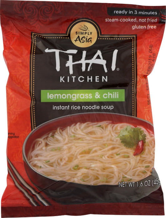 THAI KITCHEN: Gluten Free Lemongrass and Chili Instant Rice Noodle Soup, 1.6 oz