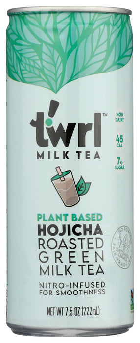 TWRL MILK TEA: Hojicha Roasted Green Milk Tea, 7.5 fo