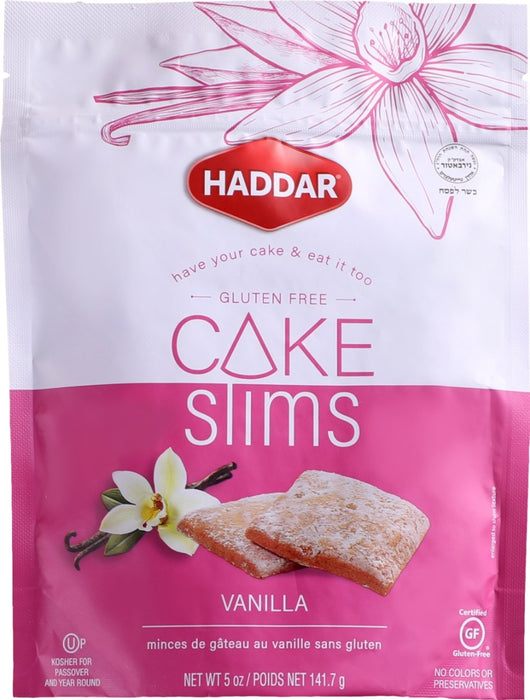 HADDAR: Cake Slims Vanilla, 5 oz