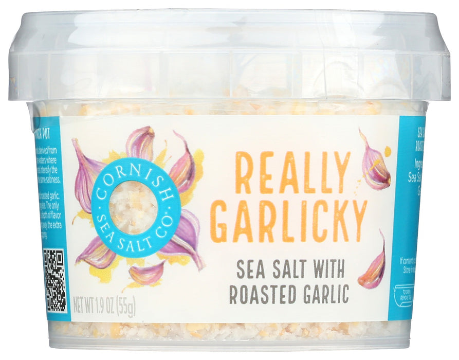 CORNISH SEA SALT: Sea Salt Really Garlicky, 1.9 oz