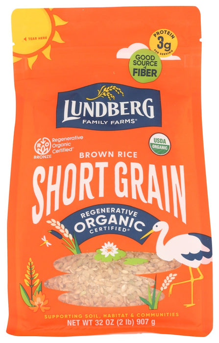 LUNDBERG: Organic Short Grain Brown Rice, 32 oz