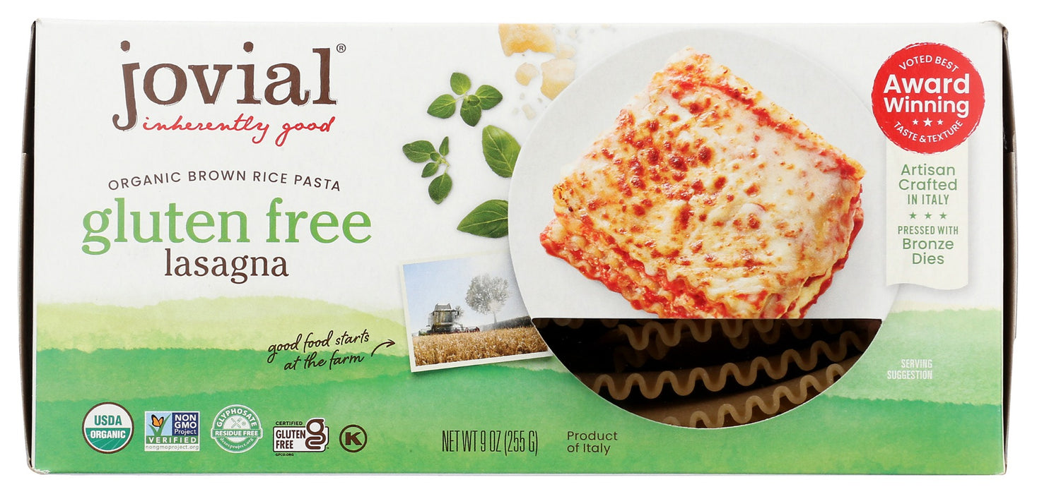 JOVIAL: Organic Gluten Free Brown Rice Lasagna, 9 oz