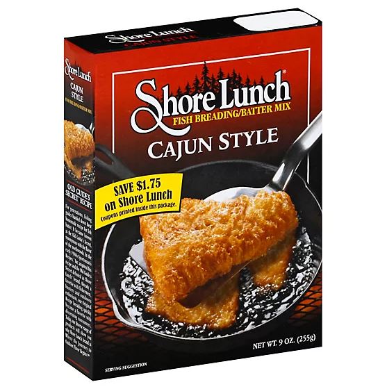 SHORE LUNCH: Cajun Style Fish Breading Batter Mix, 9 oz