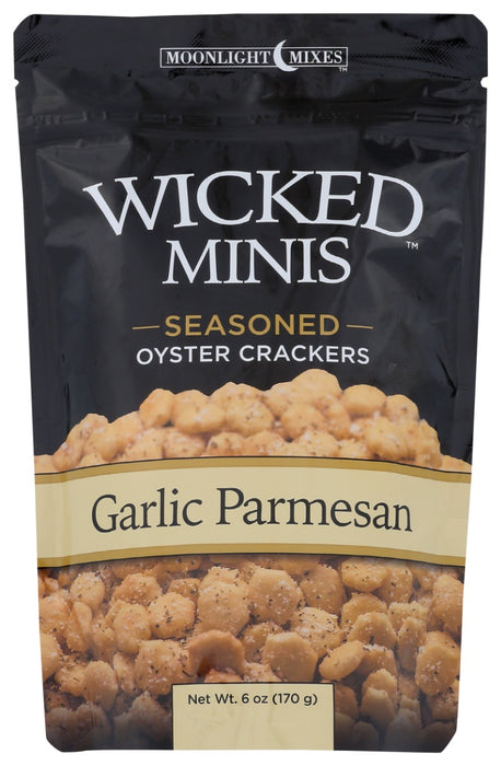WICKED MIX: Minis Garlic Parmesan Crackers, 6 oz