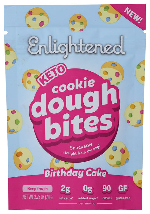 ENLIGHTENED: Bites Birthday Cake Cookie Dough, 2.75 oz