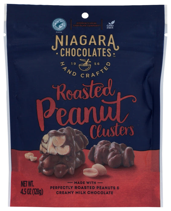 NIAGARA: Milk Chocolate Roasted Peanut Clusters, 4.5 oz