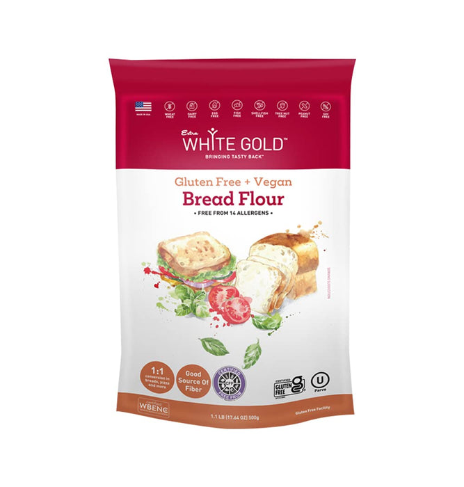 EXTRA WHITE GOLD: Gluten Free Bread Flour, 17.64 oz