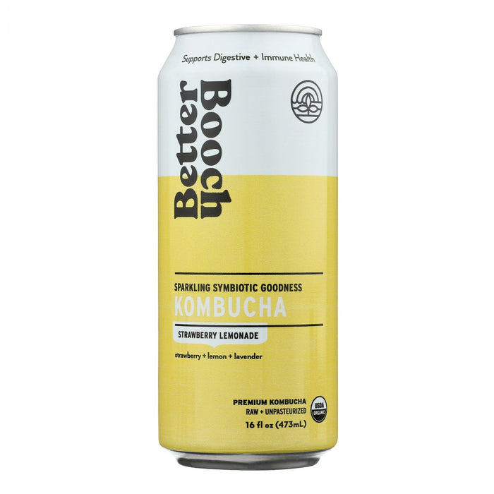 BETTER BOOCH: Kombucha Strawberry Lemonade, 16 fo