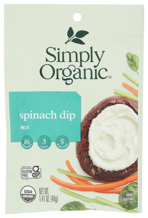 SIMPLY ORGANIC: Organic Spinach Dip Mix, 1.41 oz